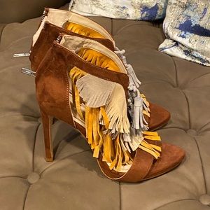 Zara fringe heels